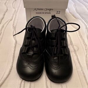 Amati steps black lace up shoes